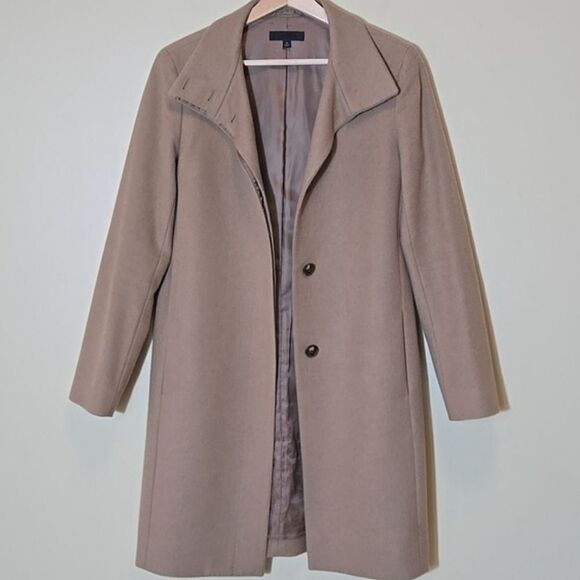 Uniqlo Wool Cashmere Long Coat Jacket XS Minimalist Twee Stealth Wealth Vanilla - Picture 7 of 15